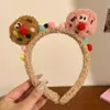 Diadema de Peluche de Dibujos Animados para Niñas, Específicamente para Lavarse la Cara, Diadema Antideslizante, Pinza para el Cabello Dulce y Linda, Perfecta para Sesiones de Fotos