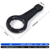 Llave de impacto negra de alta resistencia con mango recto, llave Torx de cabeza única, 65 engrosada, 36 acciones de martillo, 38 impactos, 90 tamaño grande, 95