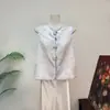 Colete com design jacquard de contas estilo chinês novo Zhi Li, estilo nacional, novo modelo outono 2026, gola redonda, requintado para usar por cima
