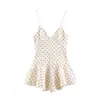 Roupas Europeias e Americanas para Mulheres Transfronteiriças Za Aliexpress Venda Quente Verão Nova Moda Macacão Vestido de Bolinhas