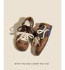 Mesmo Estilo da Mãe do Forrest Gump Couro Genuíno Aumento de Altura 7cm Sapatos de Treino Alemães para Mulheres, Sapatos Esportivos Casuais de Bico Largo para Verão, Sapatos do Forrest Gump para Mulheres