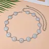 Nova Corrente de Cintura Dourada com Flor de Girassol Estilo Boho com Decoração de Cintura de Saia Corrente de Umbigo Cinturão