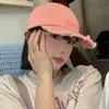 Gorra de Pato de Alta Gama con Visera Plana, Mezclilla Rasgada y Lavada, Gorra de Béisbol para Mujer, Verano, Circunferencia de Cabeza Grande, Visera Ancha, Gorra para Cara Grande