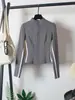 Conjunto de Ropa de Yoga para Mujer, Ropa Exterior de Alta Gama Ajustada de Manga Larga para Ciclismo, Tops de Fitness para Correr y Entrenamiento, Chaquetas Deportivas