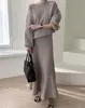 Suéter de Punto de Dos Piezas Estilo Perezoso de Alta Calidad Francés Chic Coreano