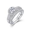 Anillo de moissanita de 1 quilate de lujo europeo y americano, anillo de plata esterlina S925, anillo de lujo ligero Meiya combinable, regalo de propuesta