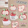 Notas Adhesivas con Forma de Manzana en Rojo, Notas Adhesivas Adhesivas para Oficina y Estudiantes, Notas Adhesivas Reutilizables