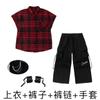 Ropa de Moda Hip-hop Traje de Hip-hop para Niños Verano de Manga Corta Jazz para Niñas Hiphop para Niños Ropa de Actuación Hip-hop