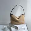 Bolsa de Mão de Camurça Retrô Personalizada de Outono e Inverno, Bolsa Feminina de Grande Capacidade, Casual e Versátil, Elegante Bolsa de Ombro Fosca