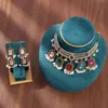 Collar con Borla de Diamantes de Imitación Estilo Étnico de Gama Alta Pendientes Conjunto Transfronterizo Venta Caliente Joyería Bohemia