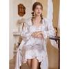 Pijama Feminino com Renda Estampa de Morango Design em Seda Gelada Roupa de Casa Feminina Camisola Conjunto de Duas Peças com Alça