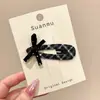 Pinza para el Cabello Melaleuca Otoño e Invierno para Mujer Lazo Estampado Leopardo Exquisita Pinza BB Accesorios para el Cabello Nuevo Estilo 2026 Pinza de Pato de Punto Versátil
