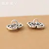 S925 prata diy jóias acessórios tailandesa prata oco botão padrão de aniversário Xiangyun pulseira de prata botão cauda fivela fivela
