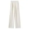 Cachemira Otoño/Invierno 2026 Nuevo para Mujer Holgados Casual Adelgazantes Versátiles Moda Punto de Color Sólido Pantalones Rectos de Pierna Ancha