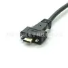 Adaptador de Ángulo Recto Tipo-C con Tornillos a Cabezal Recto Tipo-C con Doble Tornillo para Fijar Cable de Datos Cable de Extensión de Datos