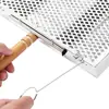 Novo Produto Amazon Pinças para Churrasco de Lazer ao Ar Livre em Aço Inoxidável Grelha Retangular para Churrasco Gaiola para Churrasco Pinças para Grelhar Peixe Grelha para Churrasco