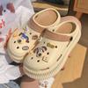 Sapatos femininos de sola grossa verão desgaste ao ar livre versátil antiderrapante estudante nova Internet celebridade praia dedo fechado meias sandálias para mulheres