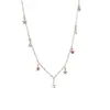Collar de Estrella de Circonita Colorida Nuevo 2026 para Mujer, Cadena para Clavícula de Lujo Ligero de Nicho con un Toque de Alta Gama y Colgante de Borla