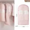 Capa de proteção contra poeira para roupas, saco de proteção contra poeira para jaquetas de pelo e plumas, saco de armazenamento de roupas comprimido visível, cabide para terno de uso doméstico