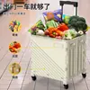 Carrito de compras plegable Carrito de compras portátil Carrito exterior Carrito pequeño portátil Remolque para recoger entregas exprés y mercancías