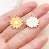 Colgantes de Esmalte de Flores Amarillas Girasol Margarita Pendientes Pulsera Accesorios de Joyería Venta al por Mayor