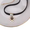 Gargantilha Personalizada Estilo Japonês e Coreano Estrela de Cinco Pontas para Mulheres, Gargantilha Elegante de Estrela de Zircônia, Fabricante de Corrente para Clavícula