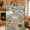 Manta con diseño de mapa de animales transfronterizo, hecha a medida, superventas en Amazon para niños y adultos, manta para pintar y garabatear a mano DIY