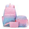 Mochila Escolar con Estampado de Graffiti de Cielo Estrellado para Estudiantes de Primaria y Secundaria, Bolsa Impermeable Ligera, Nuevo Set de Mochila de Tres Piezas Transfronterizo para Niñas