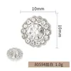 Botones redondos florales de pedrería cosidos a mano con base metálica multicolor, adornados con pedrería, para decoración DIY en abrigos, camisas y vestidos