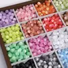 Cuentas Sueltas de Resina con Purpurina Fina Estilo Crema Ojo de Gato Imitación para Pulsera, Collar, Accesorios de Joyería Hechos a Mano DIY