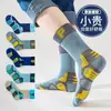 Meias Infantis Estilo Primavera/Outono para Crianças de Média e Maior Porte 9-16 Anos Absorventes de Suor Resistentes a Odores Versáteis Meias Esportivas Adolescentes Outono/Inverno Meia-Calça