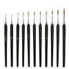 Nuevo Transfronterizo Profesional Plástico Ultra Fino Pincel de Detalle para Acuarela Acrílica Gouache Pincel Liner Fuente de Fabricante