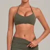 Sutiã Esportivo Cross-border com Bojo para Yoga Costas Nuas Alça no Pescoço Justo Roupa Íntima Esportiva Top para Corrida Fitness 6932