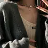 Estilo europeo y americano ins diseño de nicho sentido U Cadena de perlas cruzada puntada de cadena collar elegante todo-partido cadena para la clavícula collar