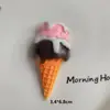 Grande Comida Brincar Sorvete Cone Resina Simulação Acessórios DIY Desenho Animado Geladeira Celular Capa Acessórios Para Cabelo Patch