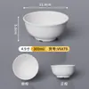 Seleção rigorosa de tigela de restaurante de melamina comercial para fast food, tigela de molho para hot pot, tigela de arroz, tigela de sopa, tigela pequena, tigela de plástico branco, atacado