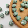 Cuentas checas importadas baoshiosa de doble cono para linterna de 9 mm, dorado vintage con trazo, cuentas sueltas, material para pulsera de cuentas DIY, collar