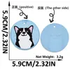 Parches bordados de lindo gato y perro de dibujos animados, parches redondos de animales, accesorios hechos a mano para bolsos, colgantes para llaves