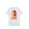 Camiseta de comercio exterior fuente nicho verano nuevo estampado logo Casablanca camiseta de manga corta mujer 100% algodón puro