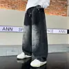Jeans para niño primavera y otoño 2026 nuevo modelo, pantalones rectos de otoño para niños medianos y grandes, pantalones largos casuales para niño para otoño