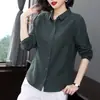 Nova Camisa Casual de Manga Longa para Mulheres Outono 2026, Corte Amplo, Elegante, Simples e Fashion, Top Artístico