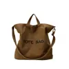 Bolso de Lona Retro Transfronterizo Nuevo 2025 Bolso de Mano Casual Versátil Bolso de Viaje Bolso Tote de Gran Capacidad