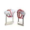 Cristal Natural Marroquino Translúcido Gesso Bastão Coluna de Gesso Pulseira Suporte de Exibição Pulseira Pulseira Pingente Ornamento Base Suporte