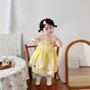 Falda de Niña Verano Algodón Puro Vestido Princesa 2025 Nuevo Estilo Vestido Chaleco para Niña Bebé Vestido Elegante para Bebé