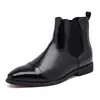 Botas Altas de Cuero Rojo Transfronterizas para Hombre, Botas de Punta Fina, Botas de Talla Grande para Hombre, Botas Martin, Botines Chelsea Casuales Británicos al por Mayor