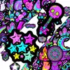 Compra direta internacional de 50 adesivos da moda estilo fantasia sombria para decoração personalizada e legal de cadernos, garrafas de água e skates