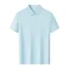 Polo de manga corta 26S 205G de algodón puro similar a la seda, suave y brillante, con cuello, apto para impresión y bordado, ideal para ropa de trabajo, ropa casual y entornos de negocios