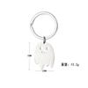 Fantasma Fantasma pequeño Fantasma llavero de acero inoxidable transfronterizo creativo nuevo llavero de coche bolsa pequeño colgante