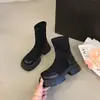 Botines gruesos para mujer 2026 nuevo principios de otoño elásticos ajustados estilo británico retro Botas Martin Botas Chelsea modernos
