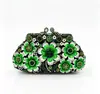 Bolsas de Noche con Incrustaciones de Diamantes Transfronterizas Listas para Enviar, Bolsos de Diamantes de Estuche Duro Metálico Hueco, Vestidos de Banquete de Comercio Exterior